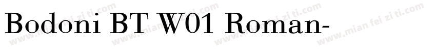 Bodoni BT W01 Roman字体转换